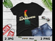Retro Delaware Vintage Sublimation Png, Delaware Sunset Png Product Image 2