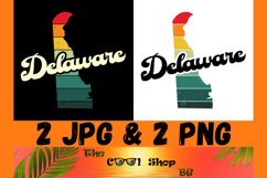 Retro Delaware Vintage Sublimation Png, Delaware Sunset Png Product Image 1