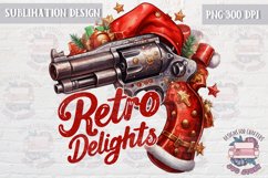 Christmas Sublimation Quote Design PNG Retro Delights Product Image 1