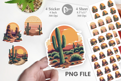 Retro Desert Vibes Sticker Product Image 1