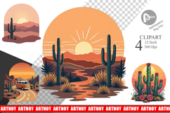 Retro Desert Vibes Clipart Product Image 1