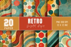 Retro Seamless Digital Paper Bundle Product Image 1