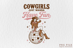 Retro Disco Cowgirl PNG Product Image 1