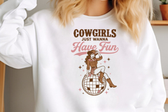 Retro Disco Cowgirl PNG Product Image 2