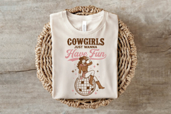 Retro Disco Cowgirl PNG Product Image 3