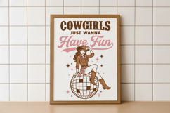 Retro Disco Cowgirl PNG Product Image 5