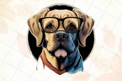 Retro Dog Watercolor Sublimation Clipart Product Image 5