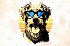 Retro Dog Watercolor Sublimation Clipart Product Image 4
