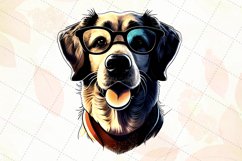 Retro Dog Watercolor Sublimation Clipart Product Image 3