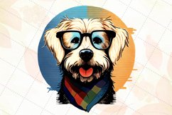 Retro Dog Watercolor Sublimation Clipart Product Image 2