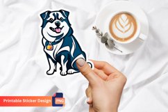 Retro dog Printable sticker, Dog Lover Retro Sticker Product Image 1