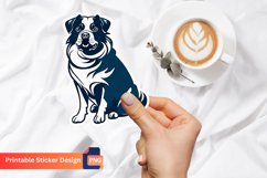 Retro dog Printable sticker, Dog Lover Retro Sticker Product Image 1