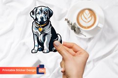 Retro dog Printable sticker, Dog Lover Retro Sticker Product Image 1