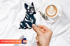 Retro dog Printable sticker, Dog Lover Retro Sticker Product Image 1