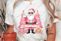 Retro Doodle Pink Christmas Png Product Image 2