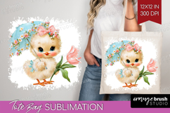 Retro Easter Tote Bag - Cute Animal Tote Bag PNG Sublimation Product Image 1