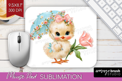 Retro Easter Mouse Pad Sublimation - Cute Animal Mousepad Product Image 1