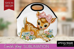 Retro Easter Lunch Bag - Cute Animal Lunch Bug PNG Product Image 1