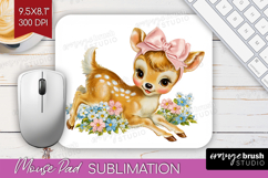 Retro Easter Mouse Pad Sublimation - Cute Animal Mousepad Product Image 1