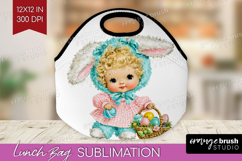 Retro Easter Lunch Bag - Cute Animal Lunch Bug PNG Product Image 1