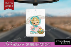 Retro Easter Air Freshener PNG - Cute Animal PNG Sublimation Product Image 1