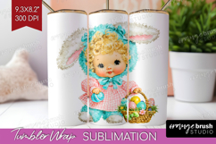 Retro Easter Tumbler Wrap - Cute Animal Tumbler PNG Product Image 1