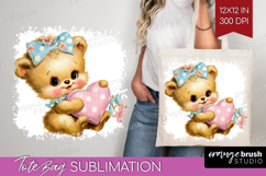 Retro Easter Tote Bag - Cute Animal Tote Bag PNG Sublimation Product Image 1