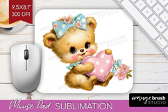 Retro Easter Mouse Pad Sublimation - Cute Animal Mousepad Product Image 1