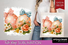 Retro Easter Tote Bag - Cute Animal Tote Bag PNG Sublimation Product Image 1