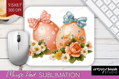 Retro Easter Mouse Pad Sublimation - Cute Animal Mousepad Product Image 1