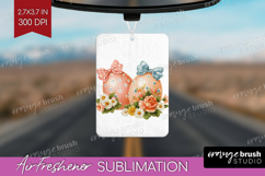 Retro Easter Air Freshener PNG - Cute Animal PNG Sublimation Product Image 1