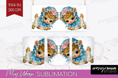 Retro Easter Mug Wrap - Cute Animal Mug PNG Sublimation Product Image 1