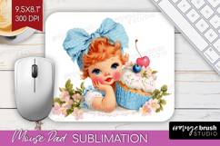 Retro Easter Mouse Pad Sublimation - Cute Animal Mousepad Product Image 1