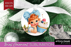 Retro Easter Ornament PNG - Cute Animal PNG Sublimation Product Image 1