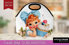 Retro Easter Lunch Bag - Cute Animal Lunch Bug PNG Product Image 1