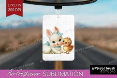 Retro Easter Air Freshener PNG - Cute Animal PNG Sublimation Product Image 1