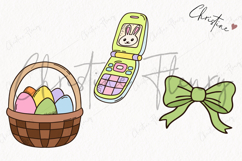 Retro Easter Clipart | Easter PNG Product Image 3