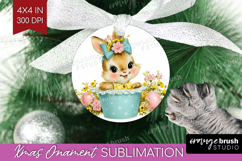 Retro Easter Ornament PNG - Cute Animal PNG Sublimation Product Image 1