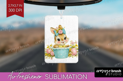 Retro Easter Air Freshener PNG - Cute Animal PNG Sublimation Product Image 1