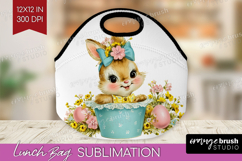 Retro Easter Lunch Bag - Cute Animal Lunch Bug PNG Product Image 1