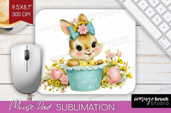 Retro Easter Mouse Pad Sublimation - Cute Animal Mousepad Product Image 1