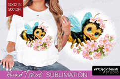 Retro Easter Round Tshirt Background - Cute Animal PNG Product Image 1