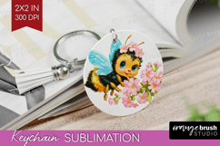 Retro Easter Keychain PNG - Cute Animal Keychain Sublimation Product Image 1