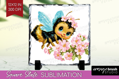 Retro Easter Slate PNG - Cute Animal Square Slate Product Image 1