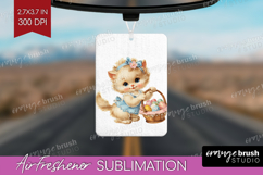 Retro Easter Air Freshener PNG - Cute Animal PNG Sublimation Product Image 1