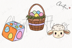 Retro Easter Clipart | Easter PNG Product Image 3