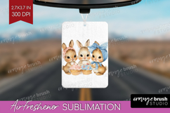 Retro Easter Air Freshener PNG - Cute Animal PNG Sublimation Product Image 1