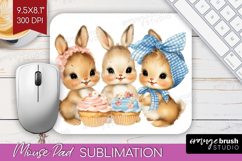 Retro Easter Mouse Pad Sublimation - Cute Animal Mousepad Product Image 1