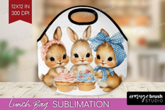 Retro Easter Lunch Bag - Cute Animal Lunch Bug PNG Product Image 1