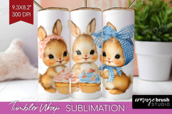 Retro Easter Tumbler Wrap - Cute Animal Tumbler PNG Product Image 1